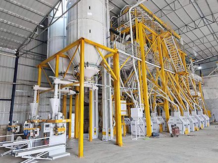 Usine de minoterie de blé à structure métallique de 150 tonnes par jour