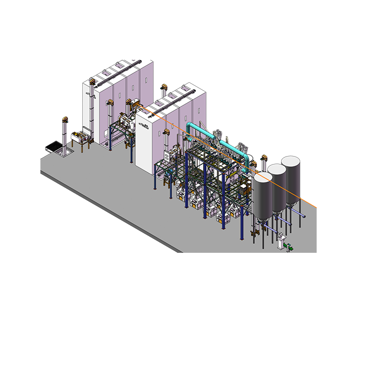 Usine de moulin à farine de blé